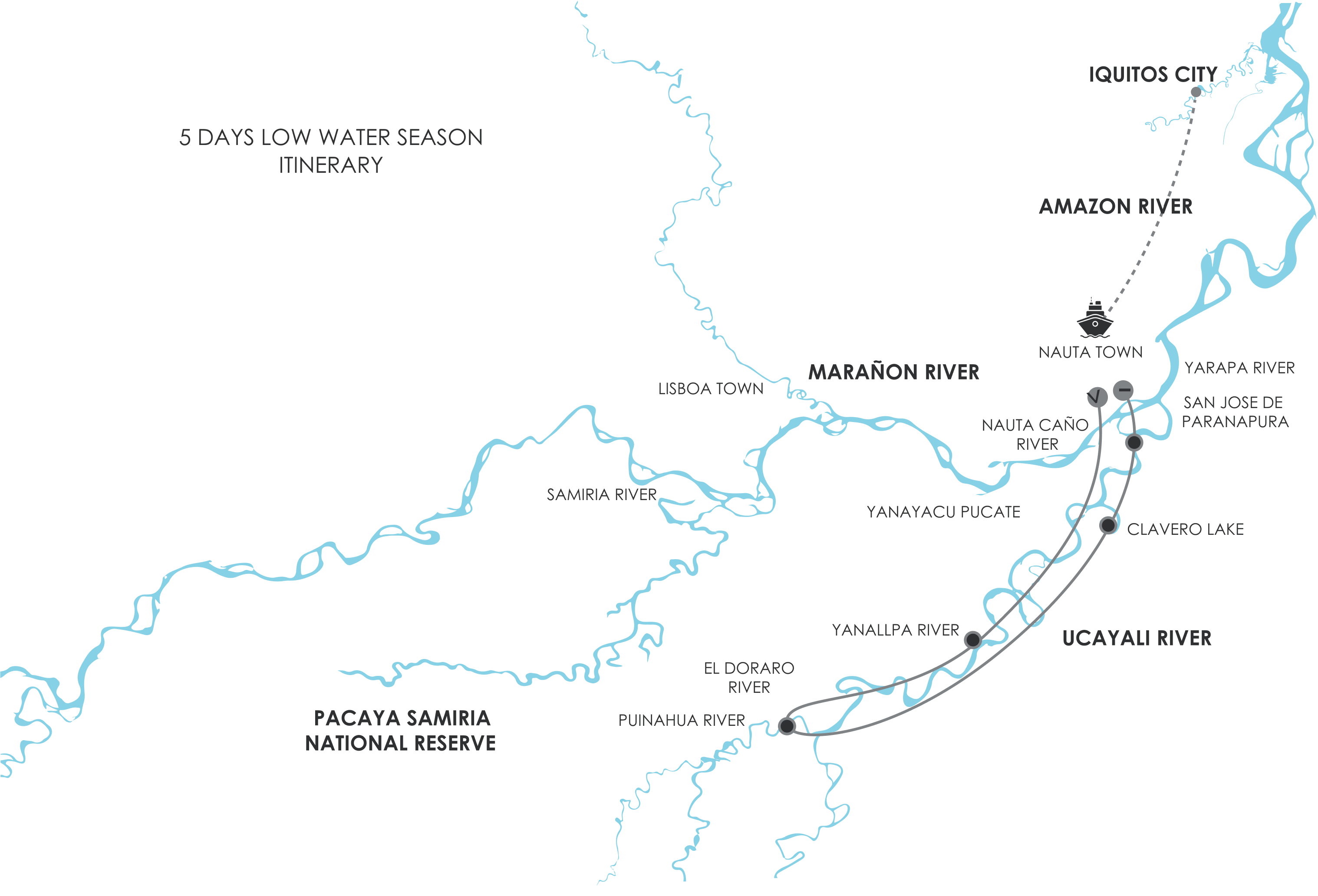 Aqua Nera 5 days low water itinerary